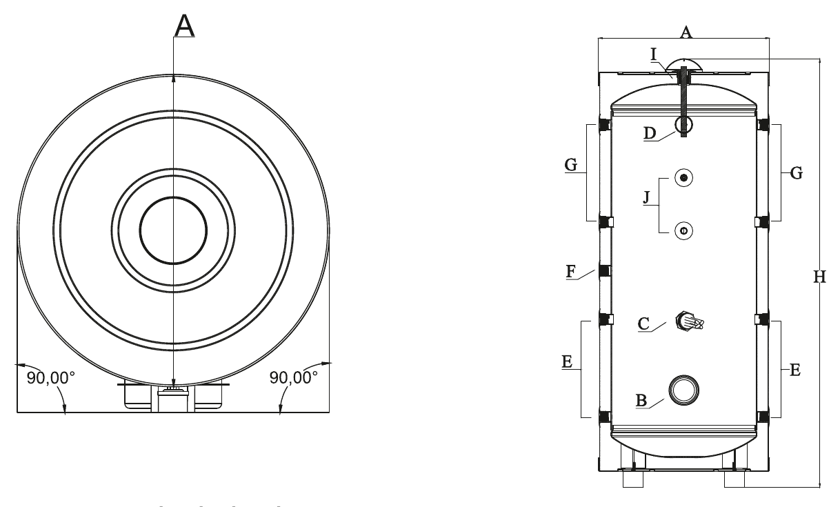 Buffer Tank — Teknik Çizim